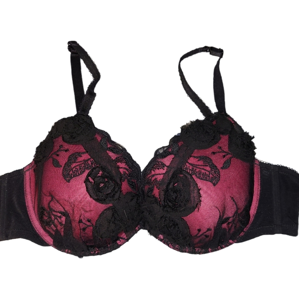 EUC ❄️ Cacique by Lane Bryant Sexy Lace Rose Bra 42C